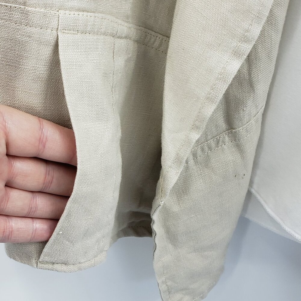 For Cynthia Woman Open Drape Front Linen Jacket & JNY Tank Top Size 3X Tan Cream - Picture 4 of 12